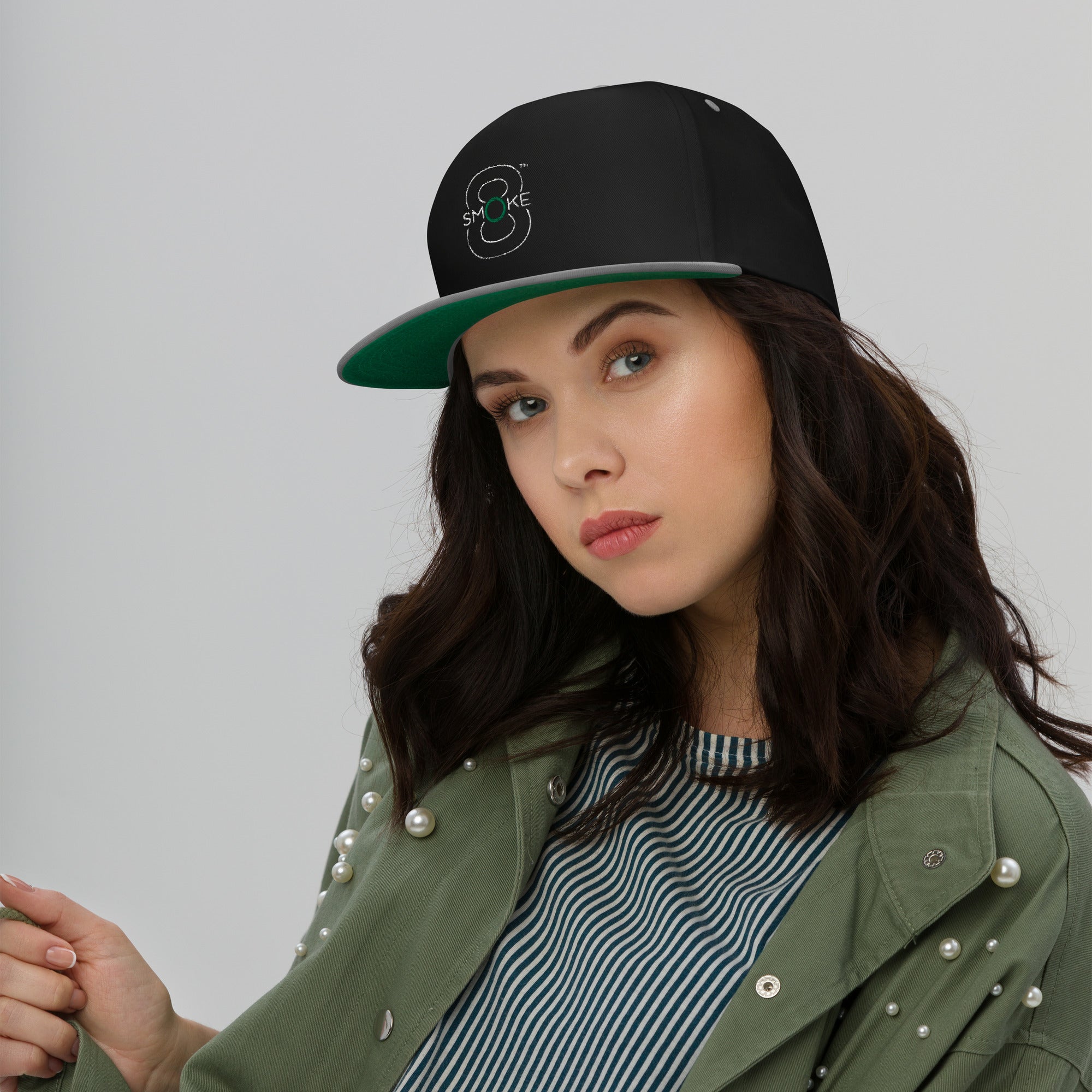 8TH Smoke Flat Bill Cap