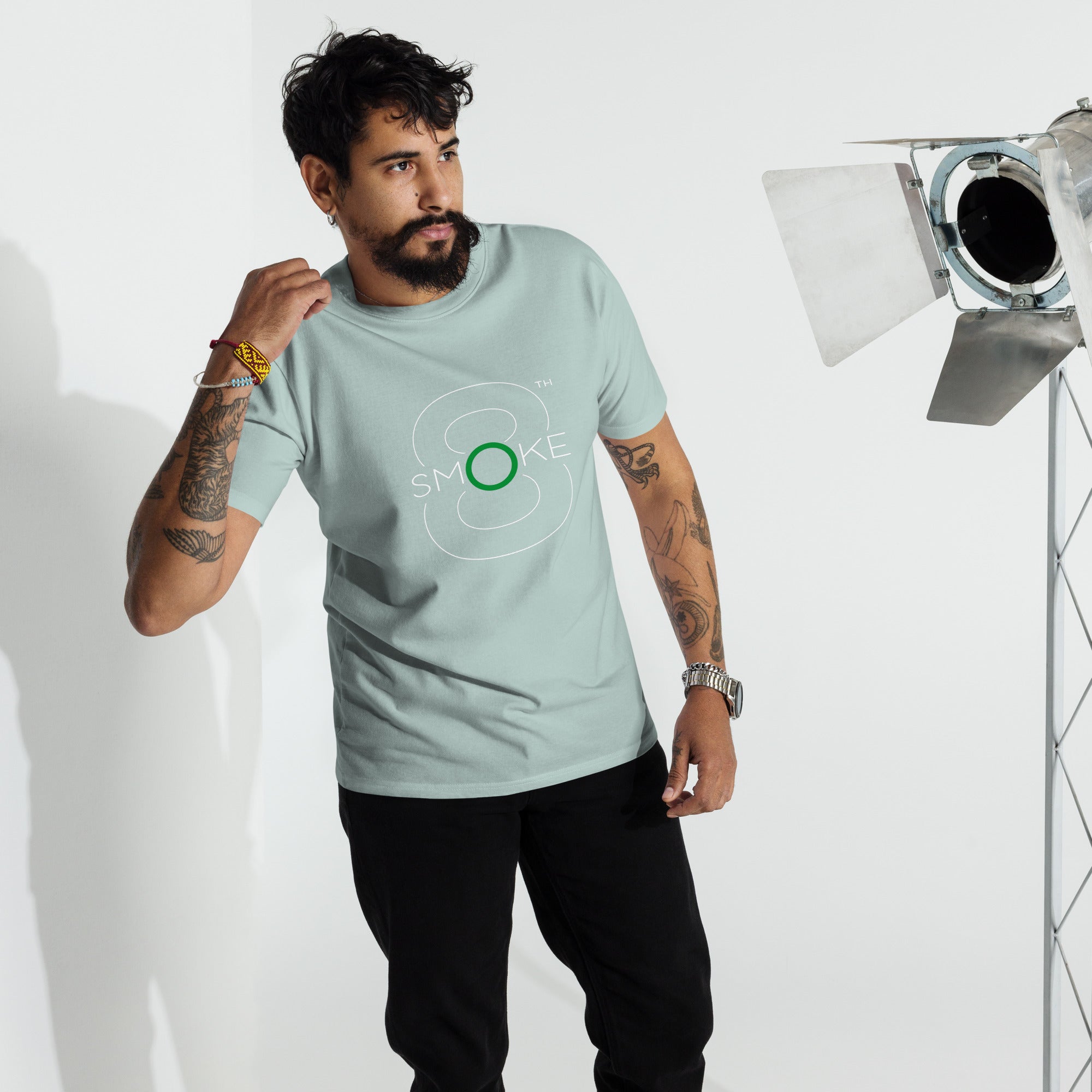8TH Smoke Men’s premium heavyweight tee