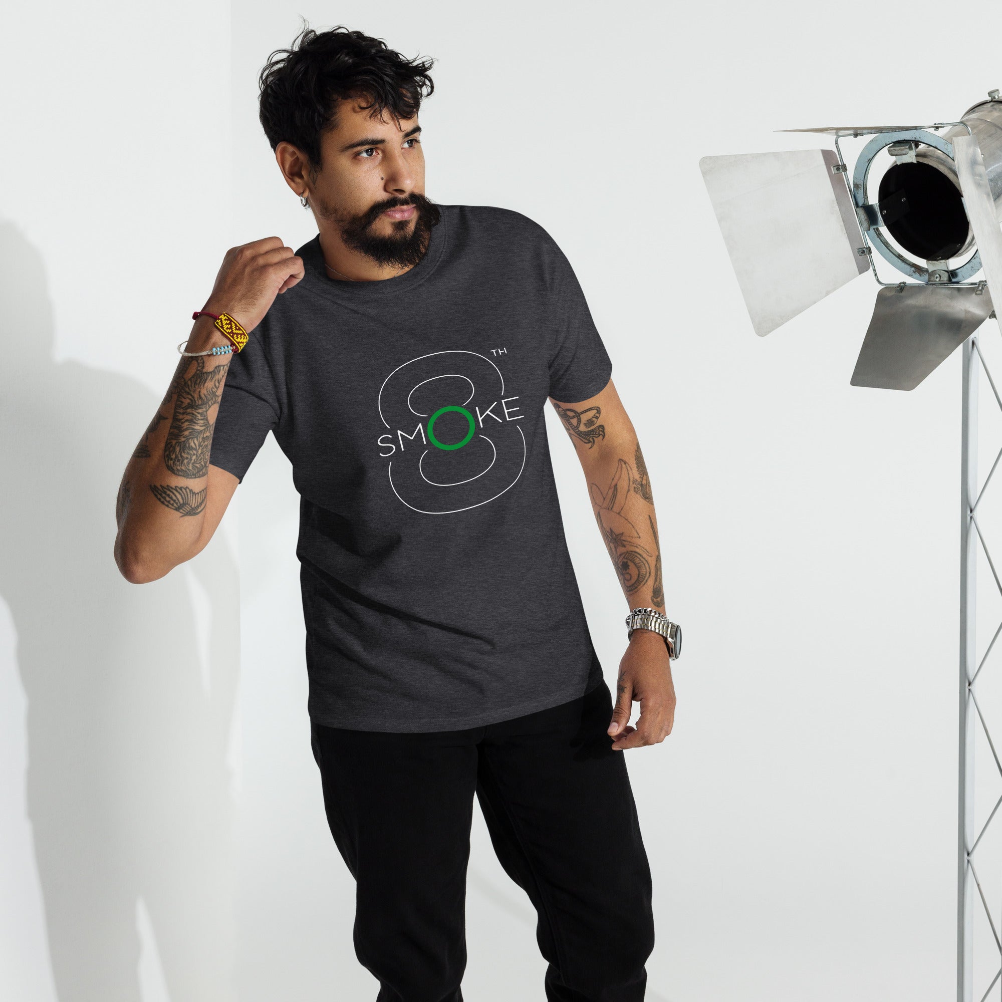8TH Smoke Men’s premium heavyweight tee