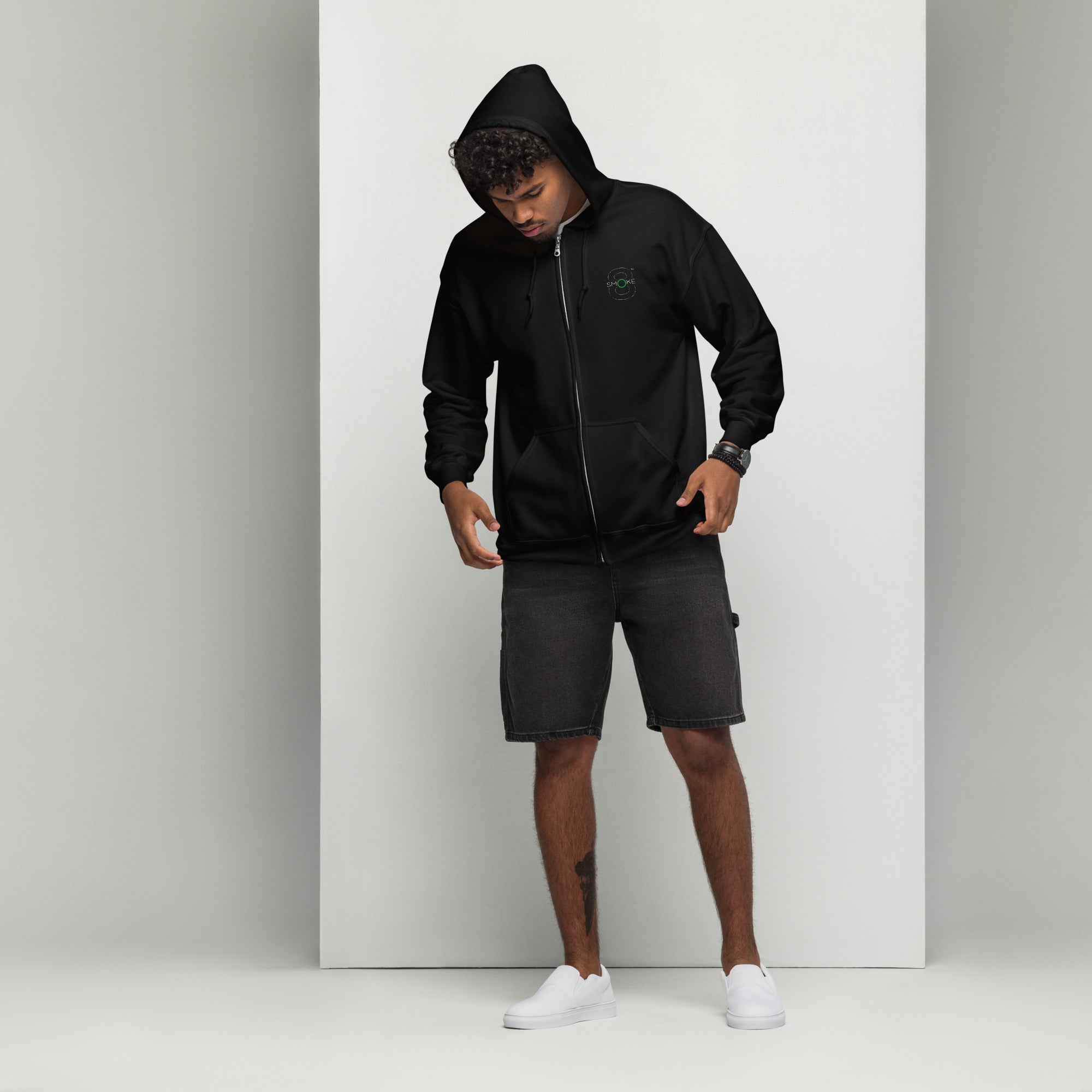 8th Smoke Unisex heavy blend zip hoodie